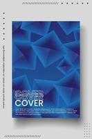 Cover design template set with abstract lines modern different color gradient style on background vector