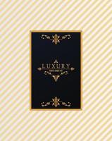 luxury frame with victorian style in golden stripes background vector