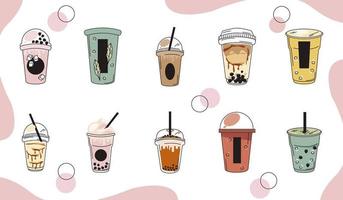 ten bubbles milks vector