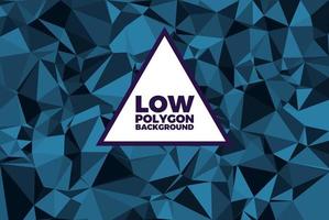 Low Poly Grid Abstract Background Blue Color Tones Low Polygon Triangles Background vector