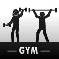 gym people sport vector