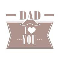 fathers day message vector