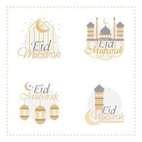 eid mubarak banners vector