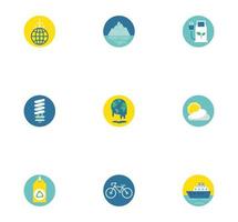 bundle of environment set icons vector