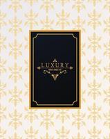 luxury frame with victorian style in golden figures background vector