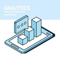 smartphone business analytics vector