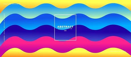 Abstract Gradient multicolor layered wave geometric shapes on fluid isolated path background vector