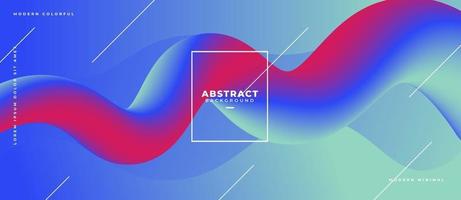 Abstract fluid 3d flowing shape path with moving lines on gradient dynamic background vector