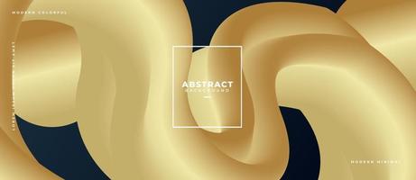 Abstract 3d metallic curved fluid flowing shape path on dynamic plane liquid color background vector