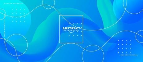 Abstract 3d curved gradient blue fluid shape path with flowing line and geometric shape on liquid background vector