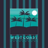 west coast background vector