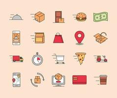 delivery service set vector