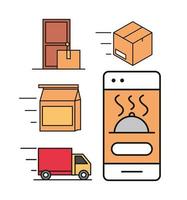 delivery food cargo vector