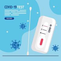 covid 19 virus test swab vector design