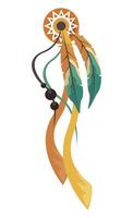 feathers decoration hanging vector