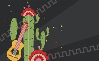 mexican celebration icons vector