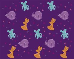 balloons animals backdrop vector