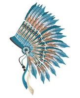 war bonnet blue vector