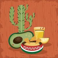 icons mexican celebration vector