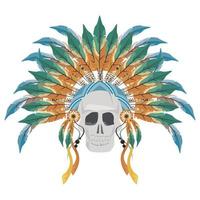 front skull indian vector