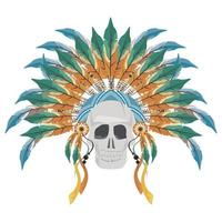 front skull indian vector