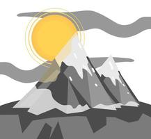 melting snow mountain vector