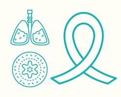 conciencia sobre enfermedades respiratorias vector