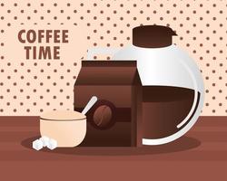 coffee time poster vector