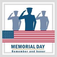 memorial day soldiers vector