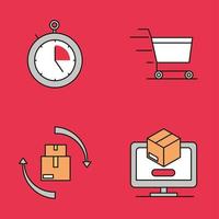 delivery logistic set vector
