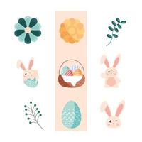 set easter season vector