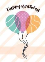 happy birthday balloons vector