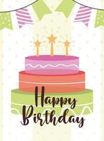 happy birthday card vector