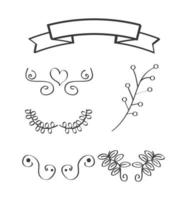 dividers floral banner vector