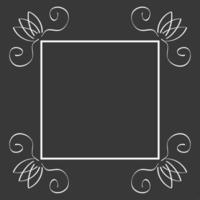 classic frame floral vector