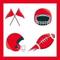 american football icons vector