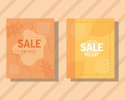 sale new collection for seasonal promotion and advertising banners vector
