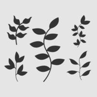 black branches foliage vector