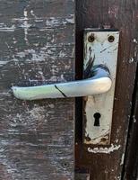 door handle on old door photo