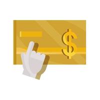 payments online bank credit card hand clicking flat icon shadow vector