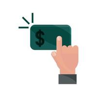 payments online clicking hand button flat icon shadow vector