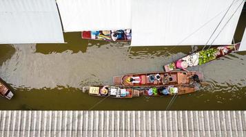 mercado del agua vista aerea foto