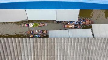 Aerial view water market photo