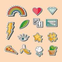 patches icons collection vector