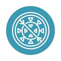 virus covid 19 pandemic warning illness block line style icon vector