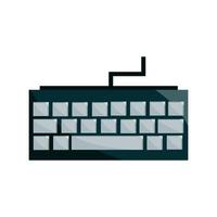 keyboard device digital online education isolated icon shadow vector