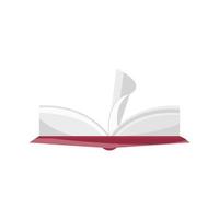 open book read knowledge online education isolated icon shadow vector