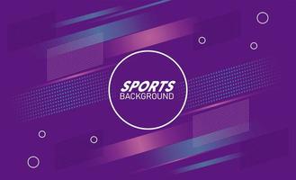 purple sport background with lettering white in circular frame vector