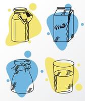 milk four products vector