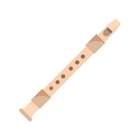 flute wind musical instrument isolated icon vector